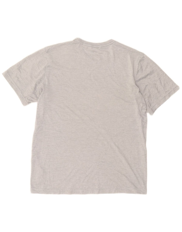 Nike Mens Dri Fit T-Shirt Top Medium Grey Flecked Polyester