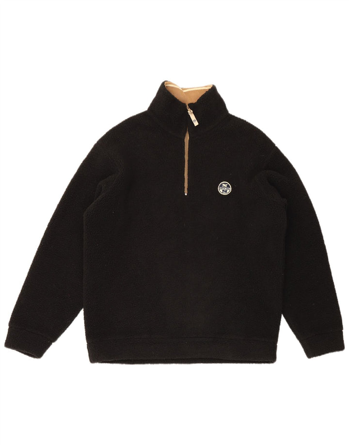 North Sails Ανδρικό φερμουάρ Fleece Jumper Μικρός μαύρος πολυεστέρας