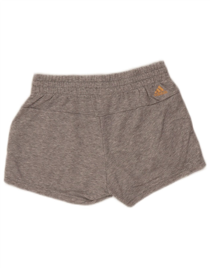 Γυναικείο γραφικό αθλητικό σορτς ADIDAS UK 4/6 XS Γκρι βαμβακερό