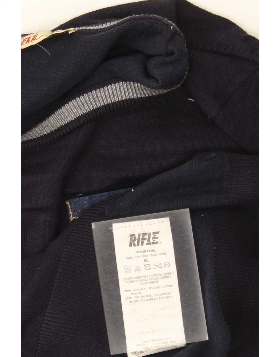 Ανδρικό πουλόβερ Rifle Crew Neck Jumper XL Navy Blue Viscose