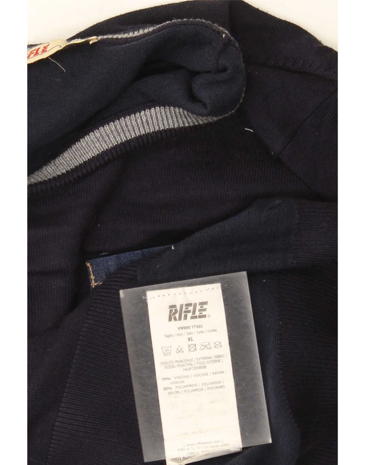 Ανδρικό πουλόβερ Rifle Crew Neck Jumper XL Navy Blue Viscose