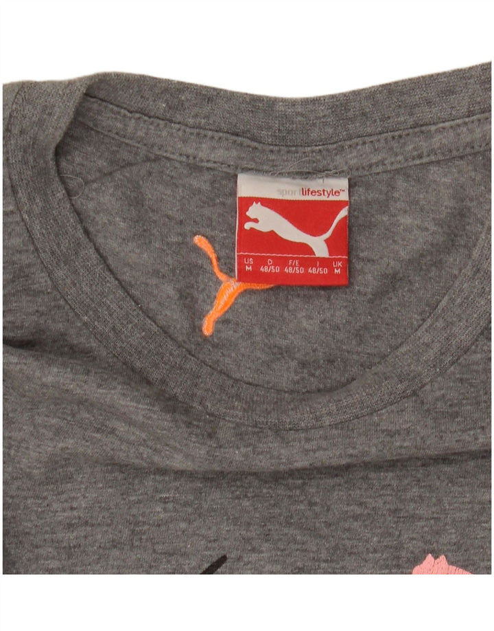 Ανδρικό γραφικό μπλουζάκι Puma Top Medium Grey