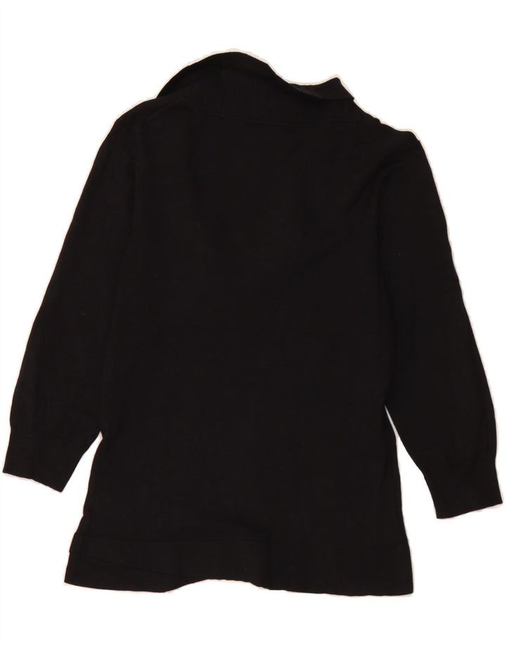 COAST Womens 3/4 Sleeve Roll Neck Jumper Sweater UK 12 Medium Black Modal Vintage Coast and Second-Hand Coast from Messina Hembry 