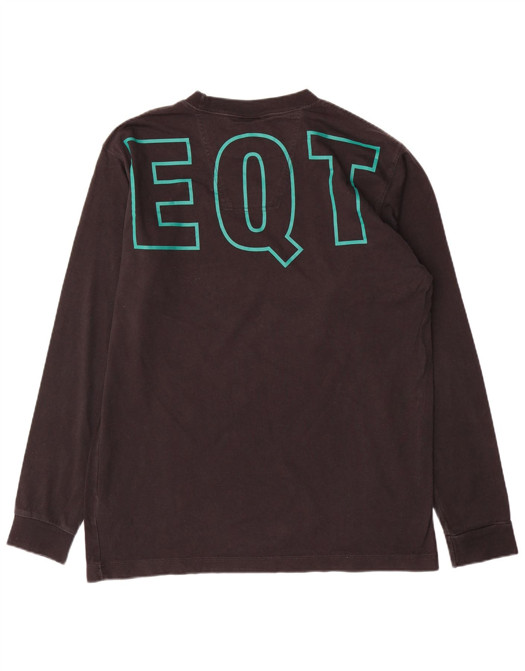 Ανδρικό γραφικό τοπ ADIDAS Μακρύ μακρυμάνικο μαύρο χρώμα, βαμβακερό