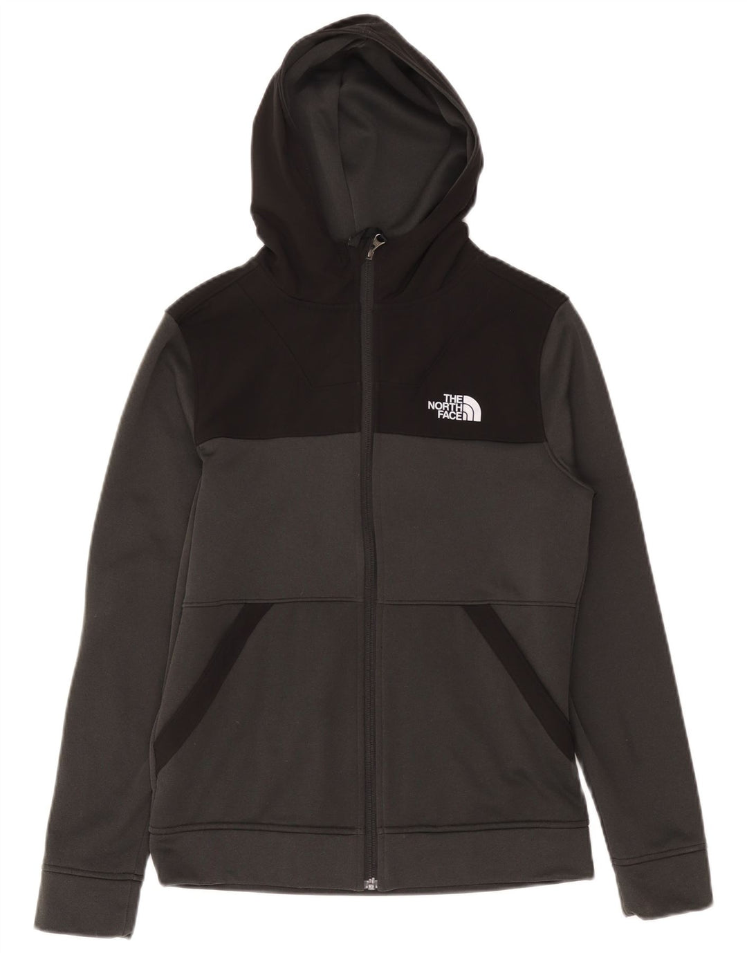 The North Face Girls Zip Hoodie πουλόβερ 14-15 ετών XL Grey Polyester