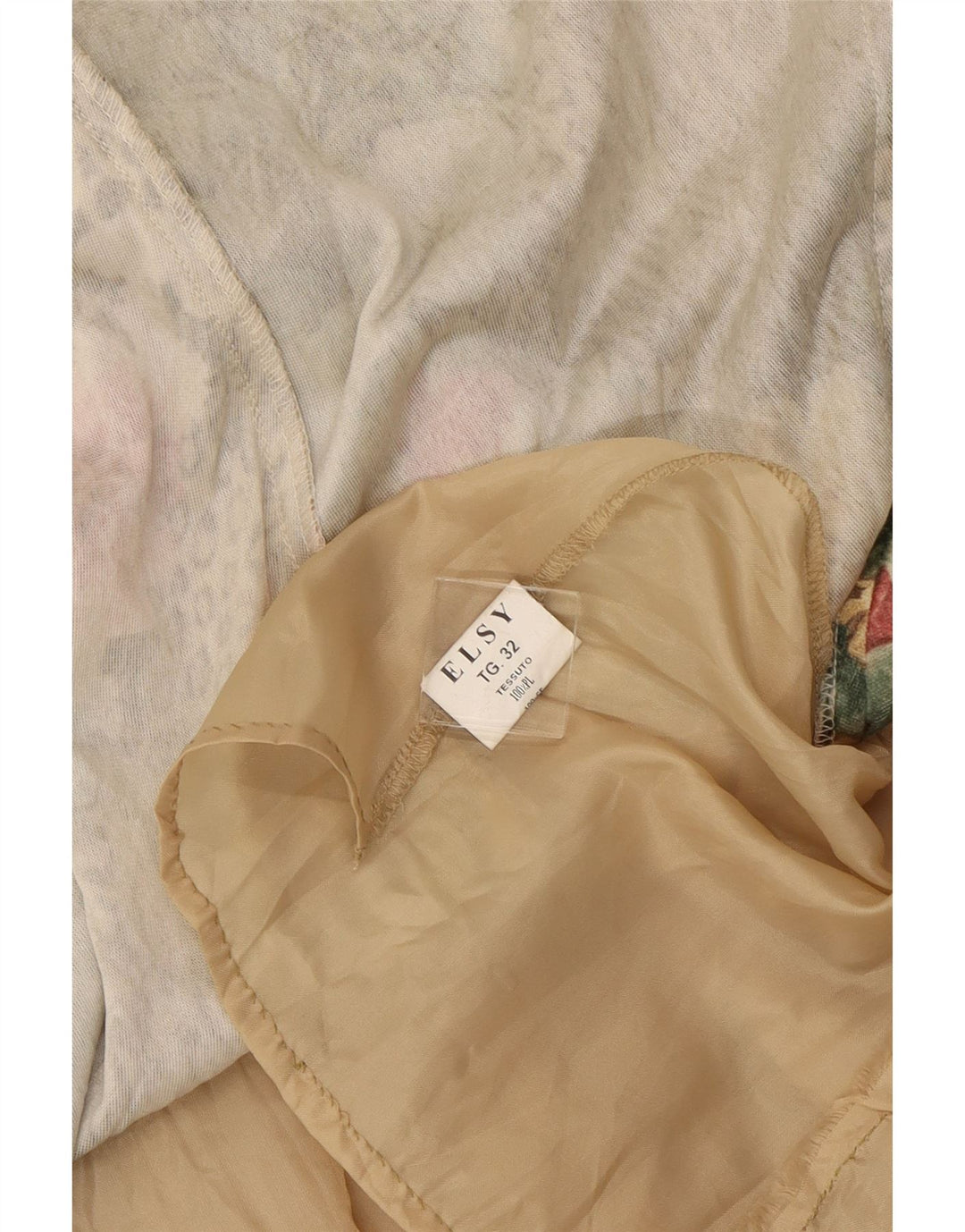 Γυναικεία ασύμμετρη φούστα VINTAGE IT 32 2XS W23 Καφέ Floral Polyester