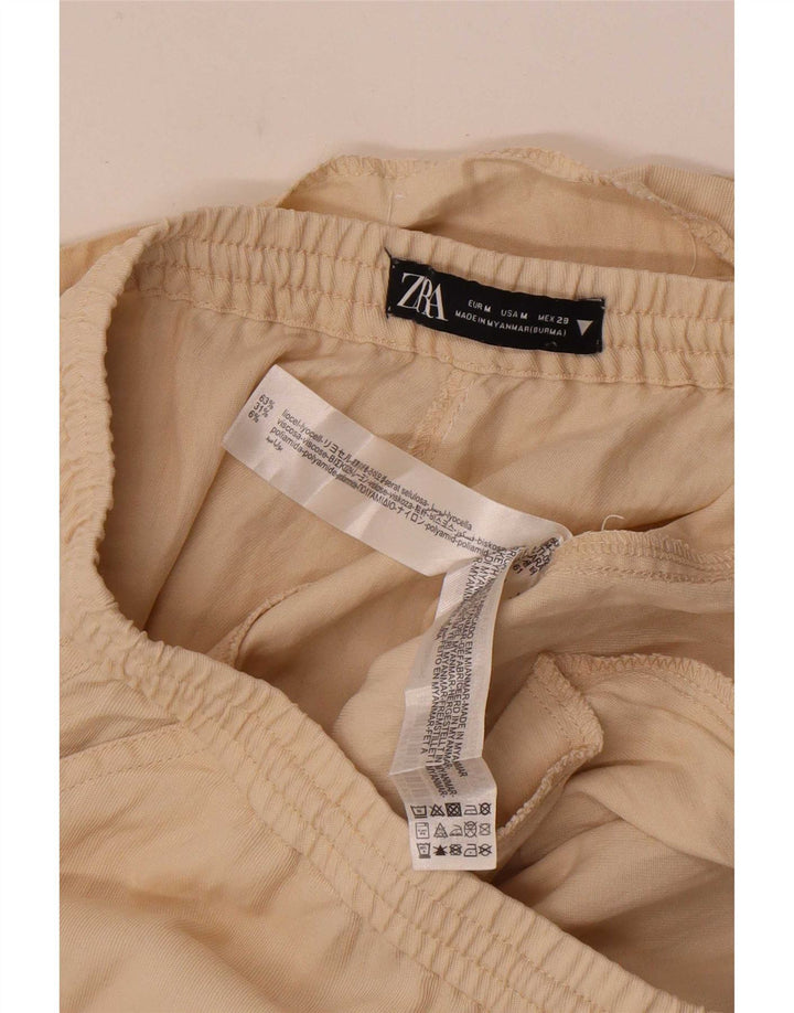 Zara Γυναικείο ίσιο παντελόνι Chino Medium W28 L32 Off White Lyocell