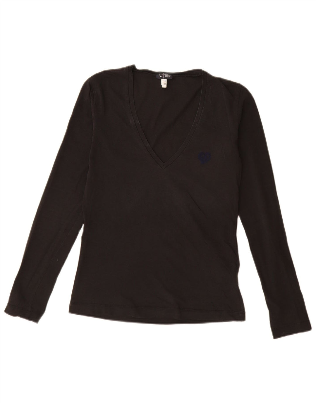 Armani Jeans Γυναικείο Μπλουζ Μακρυμάνικο EU 38 Μεσαίο Μαύρο Βαμβακερό