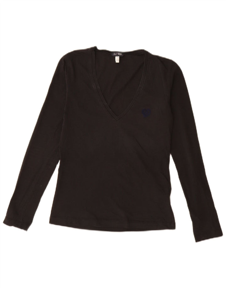 Armani Jeans Γυναικείο Μπλουζ Μακρυμάνικο EU 38 Μεσαίο Μαύρο Βαμβακερό