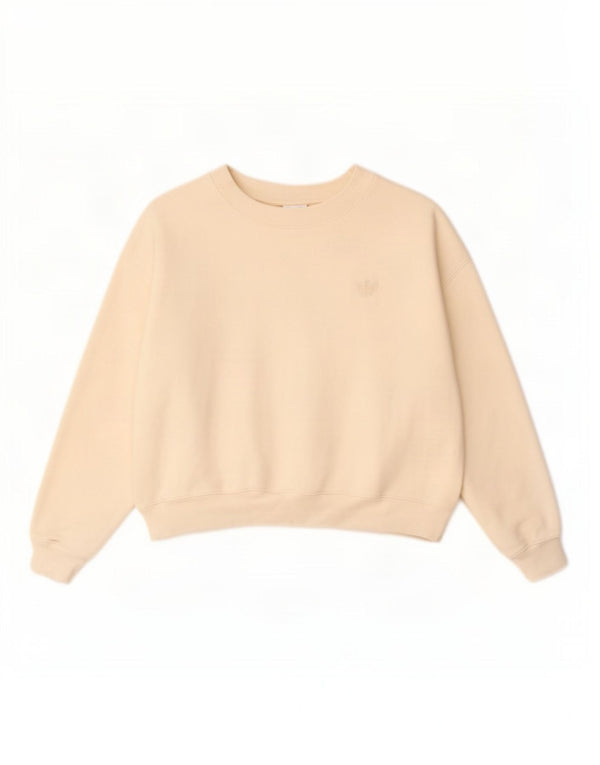 Γυναικεία φούτερ Adidas Crop Oversized Jumper UK 14 Large Beige