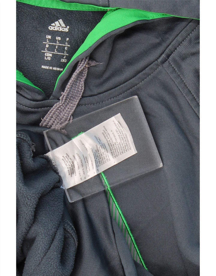 Ανδρικά γραφικά κουκούλα ADIDAS Μεγάλο μπλε ναυτικό πολυεστέρας