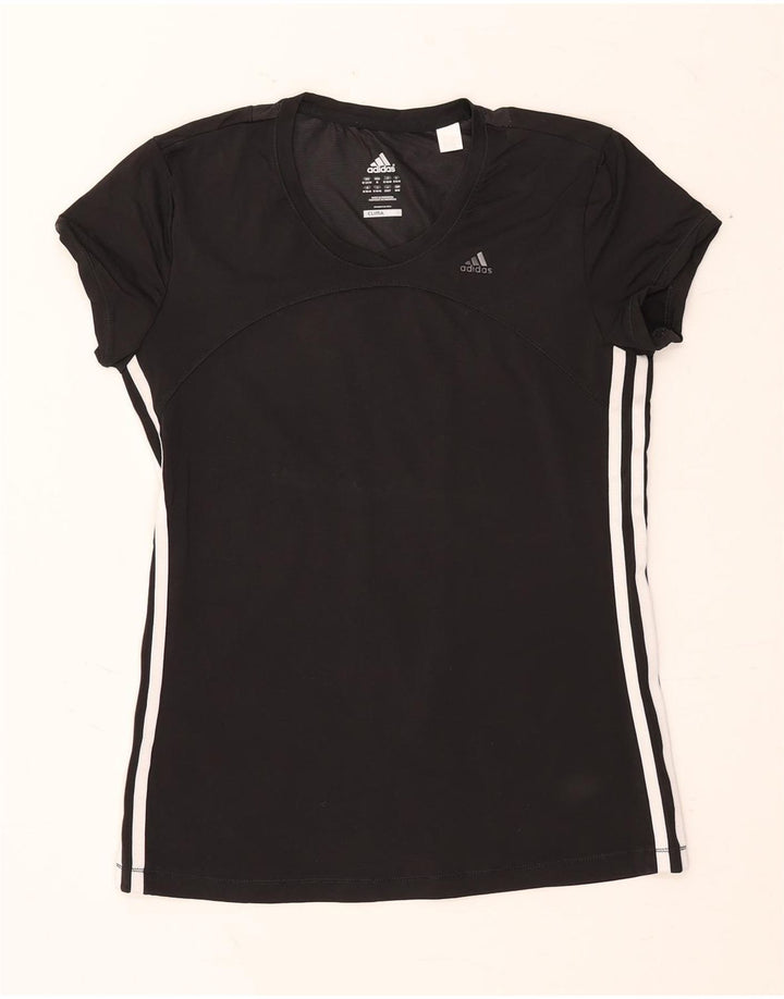 Γυναικείο T-Shirt Climacool ADIDAS Top UK 12/14 Medium Black