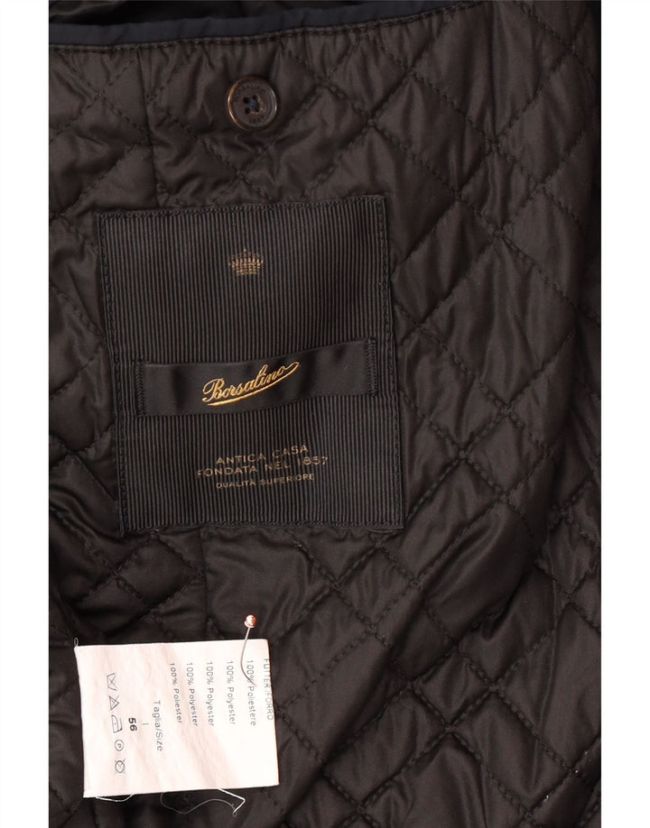 BORSALINO Ανδρικό Πανωφόρι IT 56 3XL Navy Blue Polyester Classic