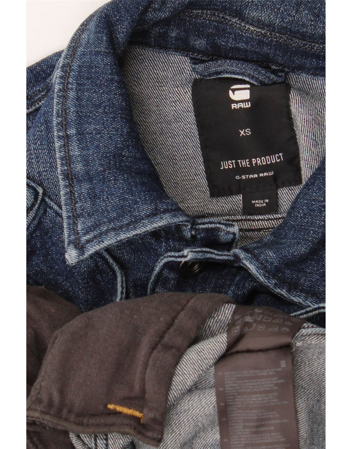 G-STAR Γυναικείο Crop Τζιν Μπουφάν UK 6 XS Navy Blue Cotton