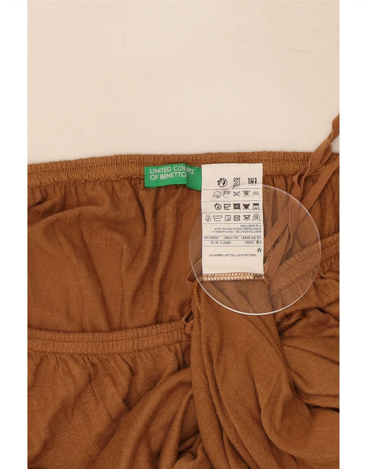 Benetton Γυναικείο Oversized Off Shoulder Top UK 14 Medium Beige Viscose