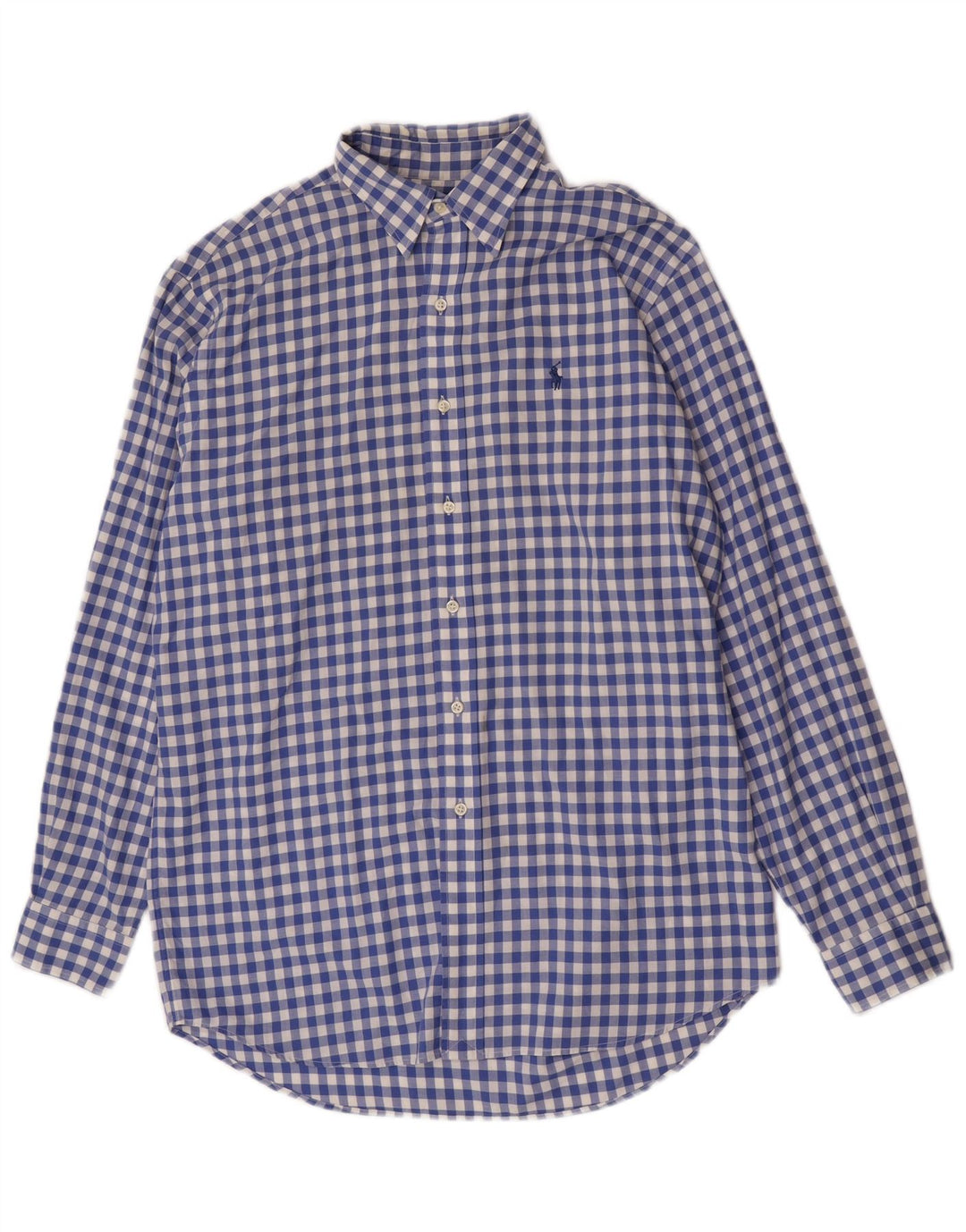 Polo Ralph Lauren Ανδρικό πουκάμισο Lowell με μεσαίο μπλε βαμβακερό Gingham