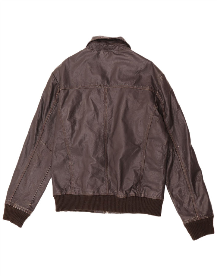 Project Ανδρικό Δερμάτινο Μπουφάν UK 40 Large Brown