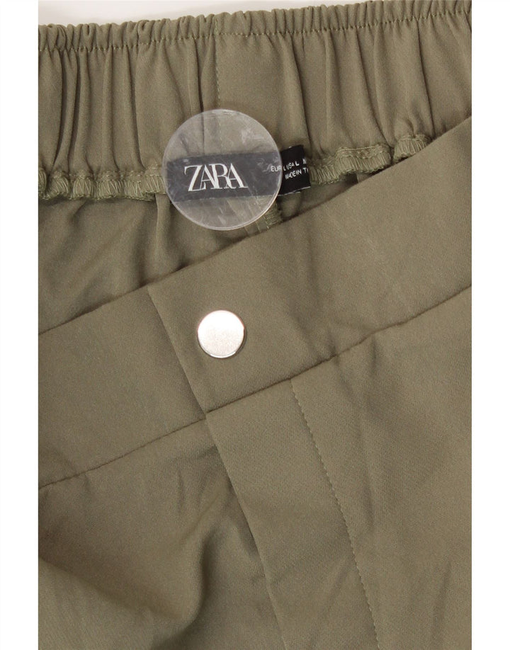 Zara Γυναικείο Joggers Παντελόνι Cargo Large W32 L26 Khaki