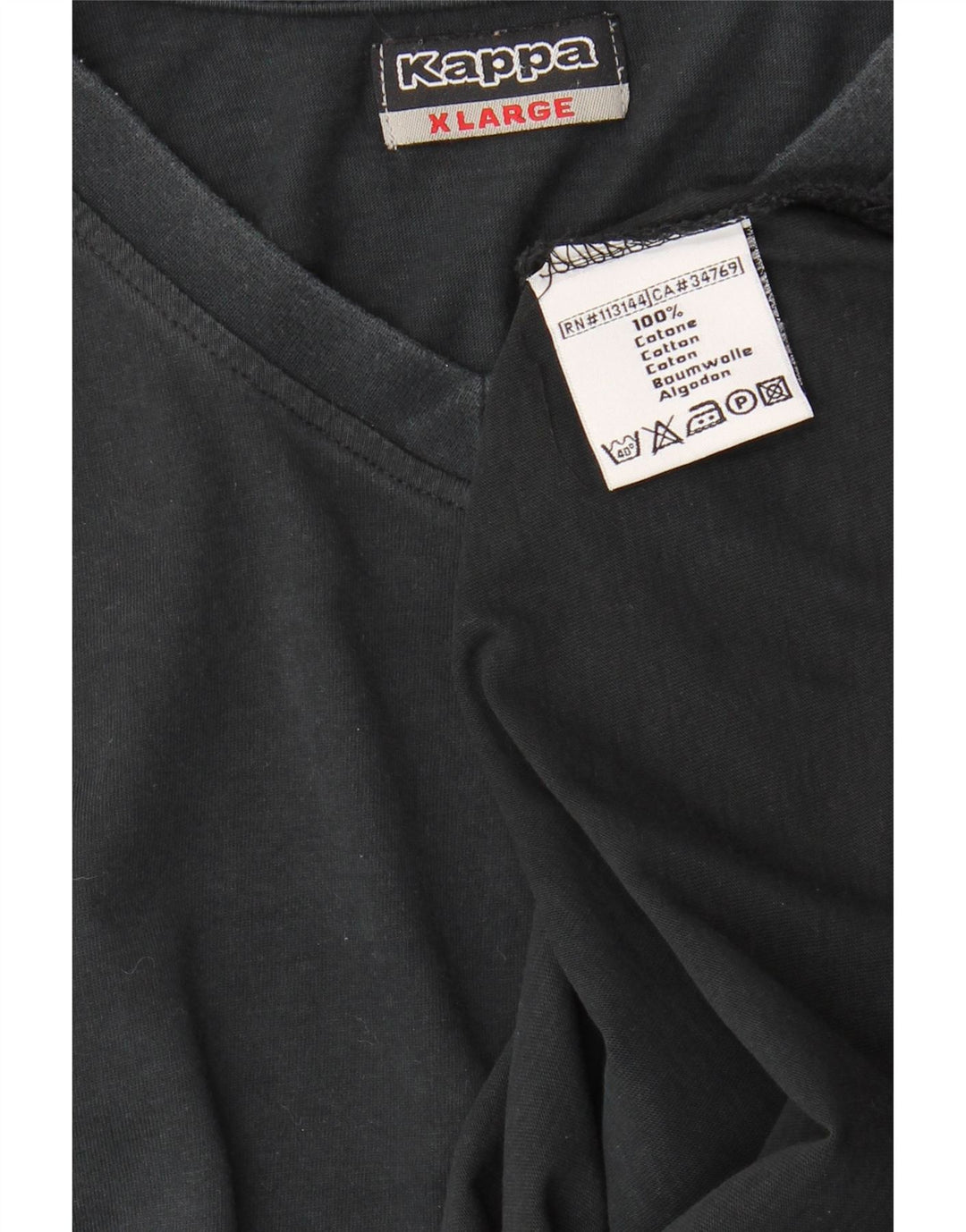 Ανδρικό T-Shirt Kappa Top XL Μαύρο βαμβακερό
