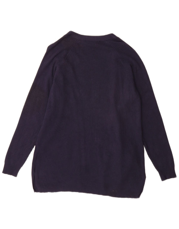 Marks & Spencer Γυναικείο πουλόβερ Longline Cardigan UK 14 Medium Navy Blue