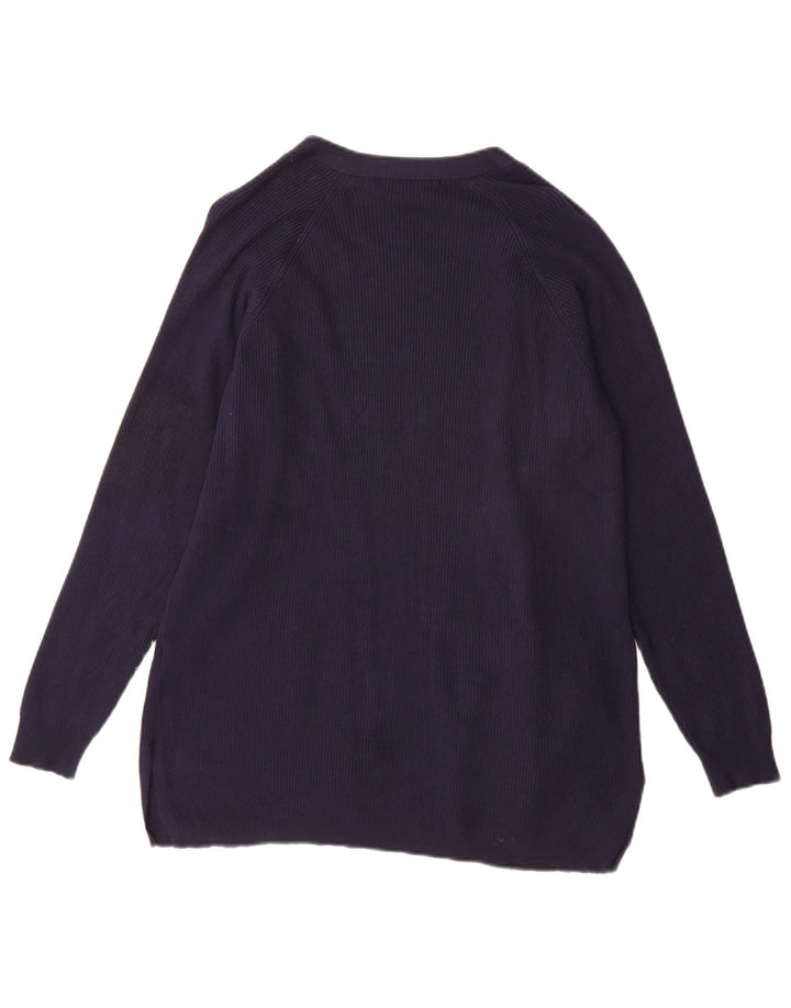 Marks & Spencer Γυναικείο πουλόβερ Longline Cardigan UK 14 Medium Navy Blue