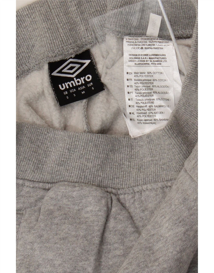 Ανδρική αθλητική φόρμα UMBRO Graphic Crop Παντελόνι Γκρι Βαμβακερό
