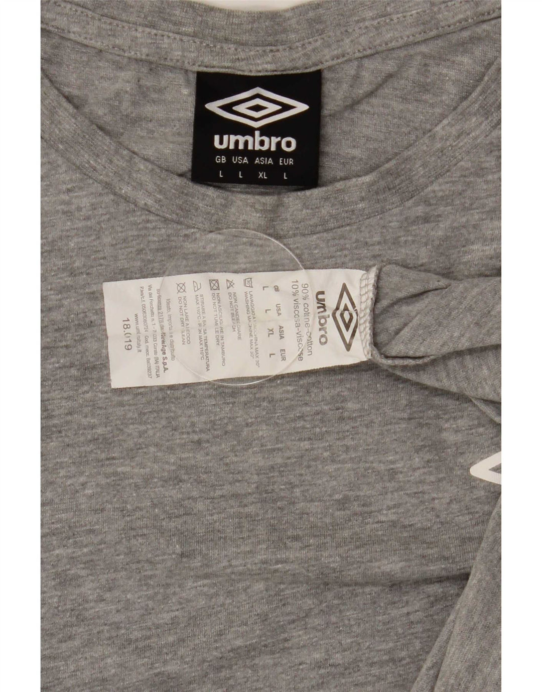 Ανδρικό T-Shirt Umbro Τοπ μεγάλο γκρι βαμβακερό