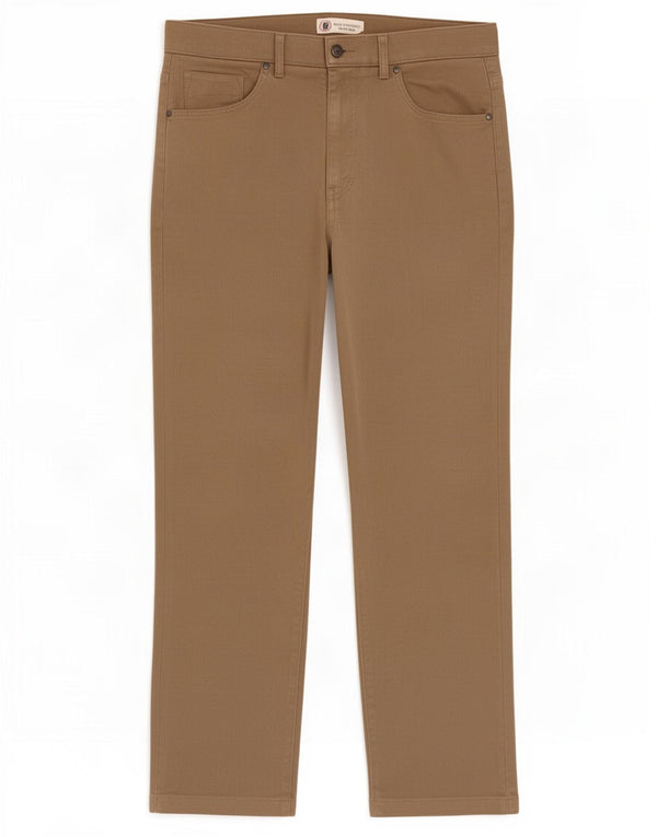 Marks & Spencer Mens Heritage Straight Casual Παντελόνι W34 L31 Καφέ βαμβακερό
