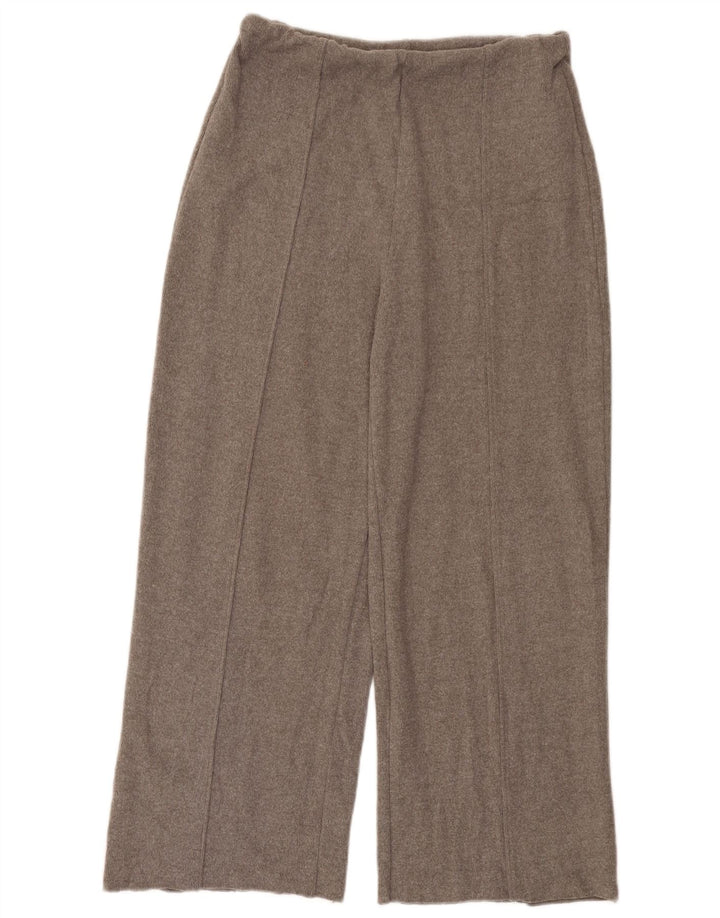 Zara Γυναικείο Ψηλόμεσο Φαρδύ Παντελόνι UK 14 Medium Grey Polyester