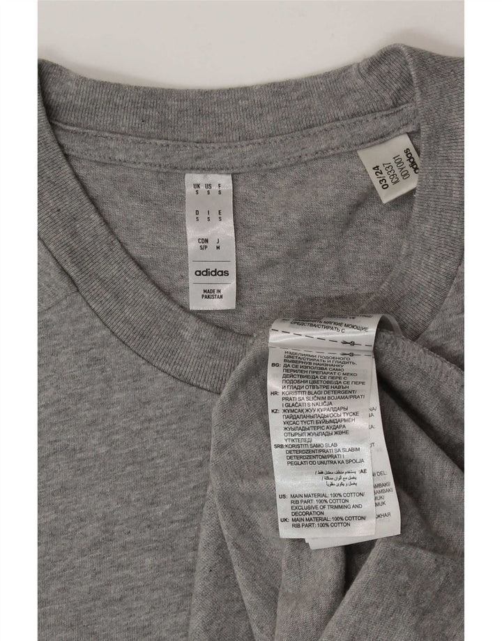 Ανδρικό T-Shirt Adidas Top Μικρό γκρι βαμβακερό