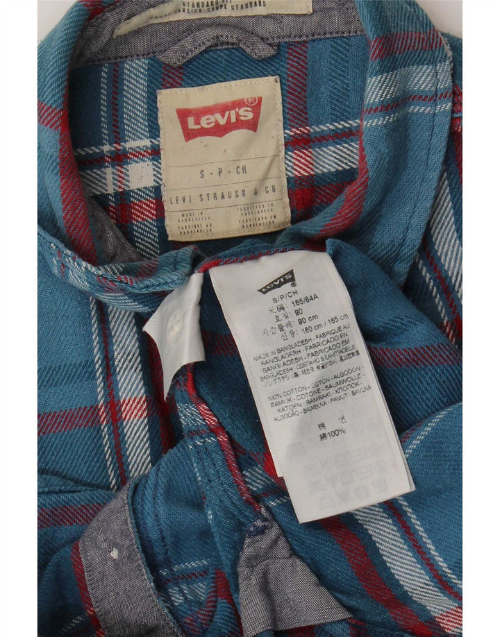 Ανδρικό πουκάμισο Levi's Standard Fit Flannel Small Blue Check