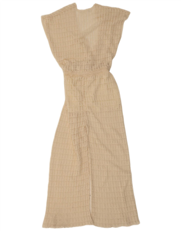 Vintage γυναικεία αμάνικη φόρμα UK 12 Medium Beige