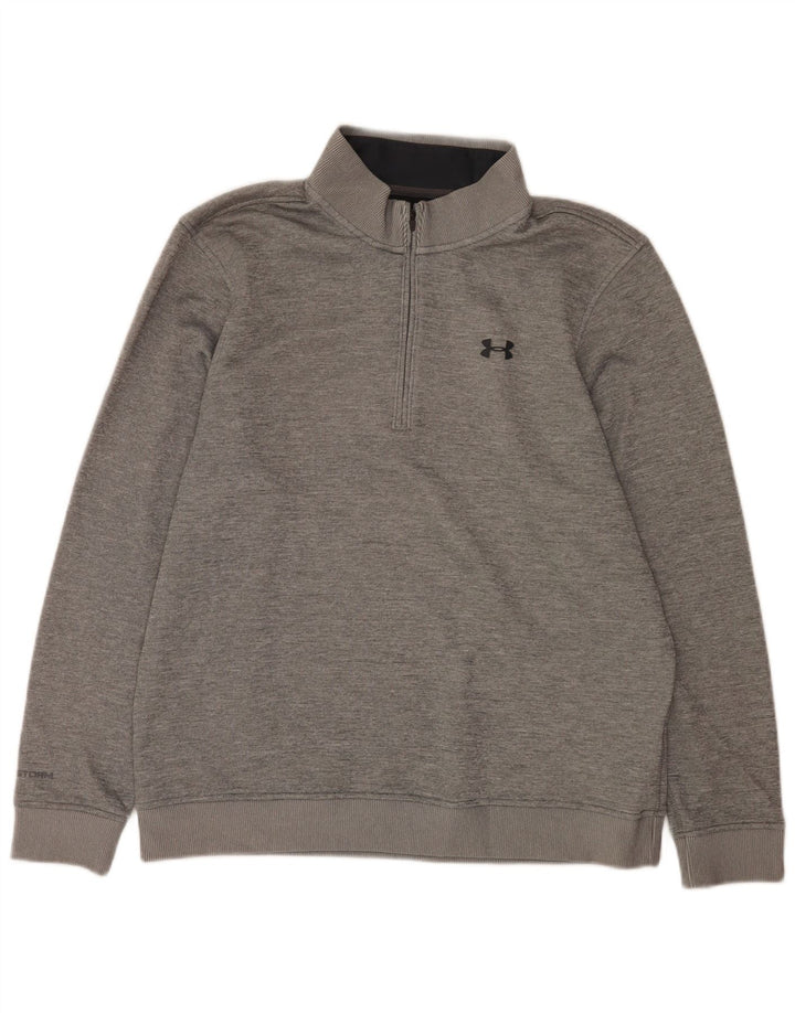 Under Armour Ανδρικό Φούτερ με φερμουάρ με λαιμόκοψη σε μεγάλο γκρι χρώμα