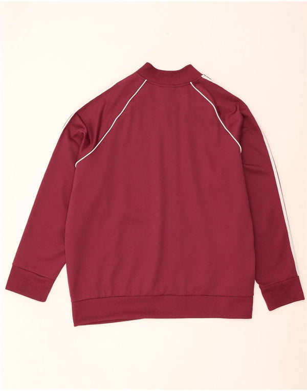 Γυναικεία αθλητική φόρμα Adidas Top Jacket UK 28/30 3XL μπορντό βαμβακερό