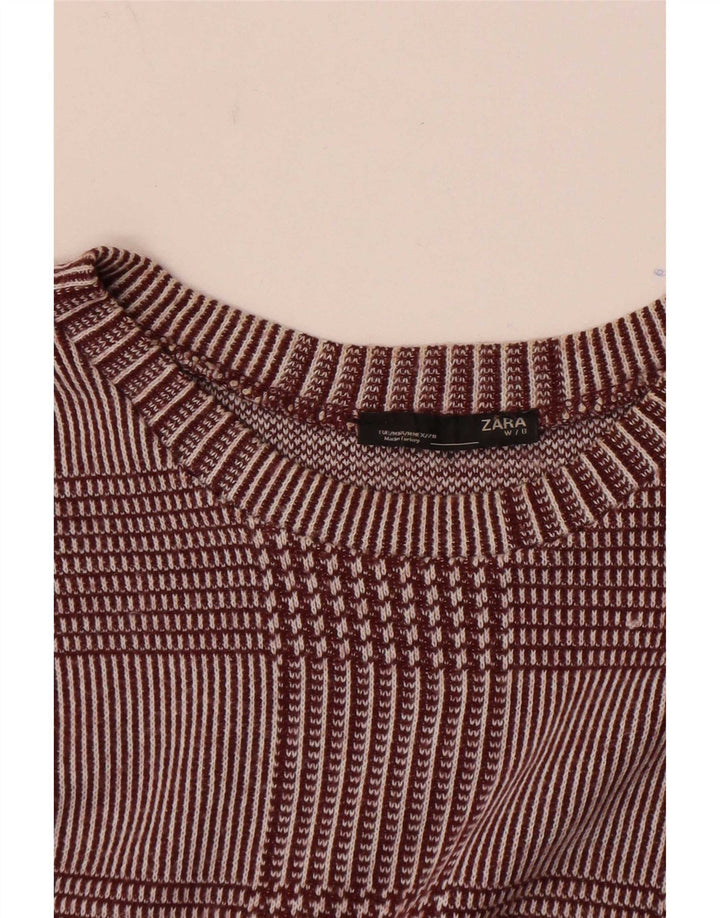 Zara γυναικείο μπλουζάκι 3/4 μανίκι UK 14 μεσαίο μπορντό