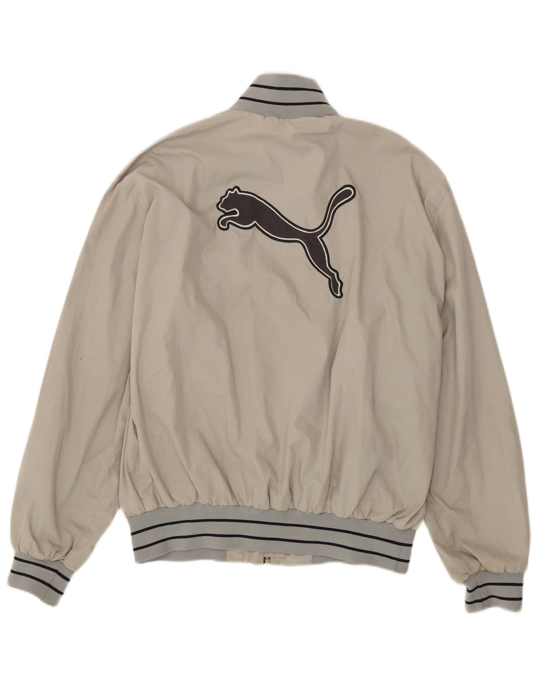 Puma Ανδρικό Bomber Jacket UK 40 Large Grey Cotton