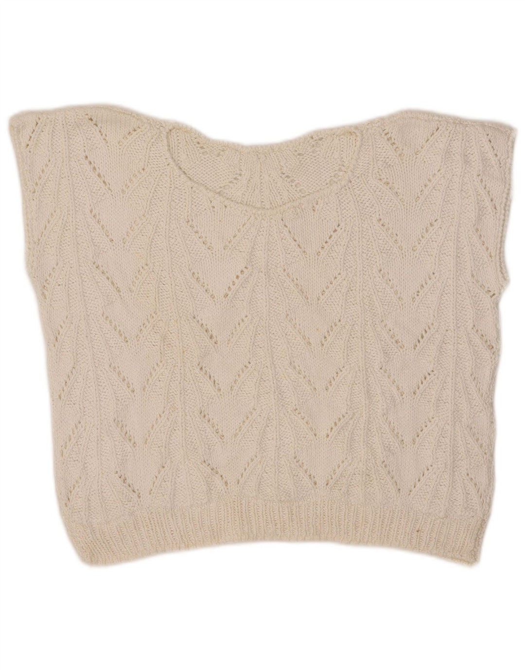 Vintage Γυναικείο Crop Vest Tank Top UK 12 Medium White