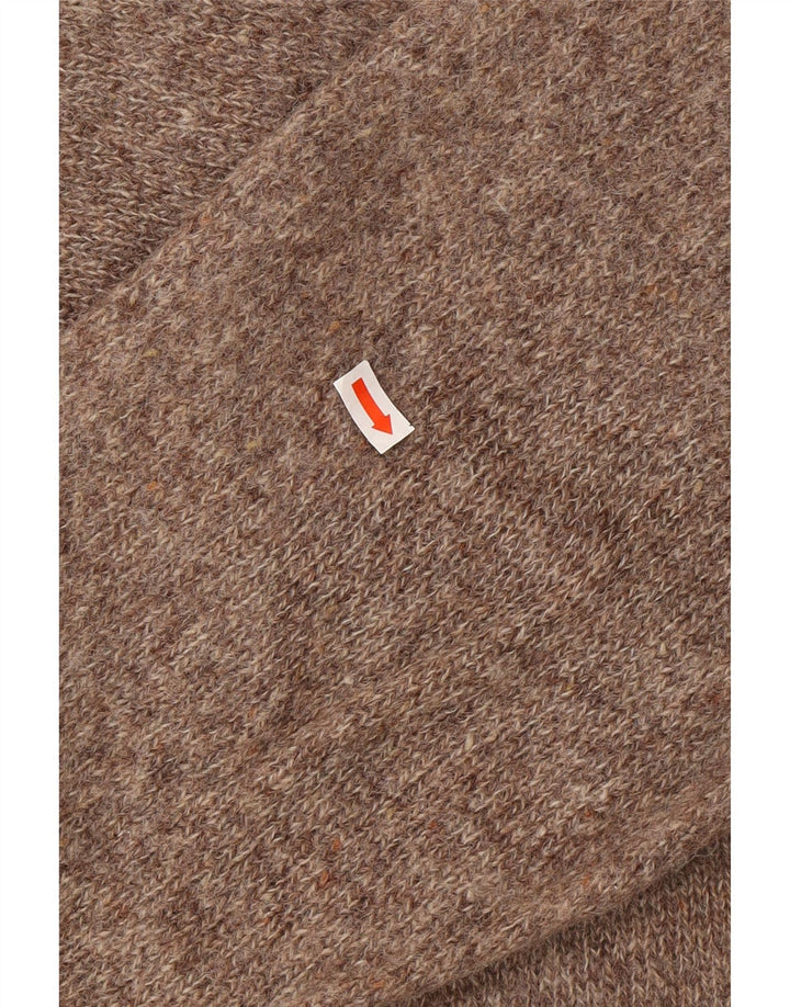KAPPA Ανδρικό πουλόβερ με λαιμόκοψη 2XL από μαλλί σε καφέ