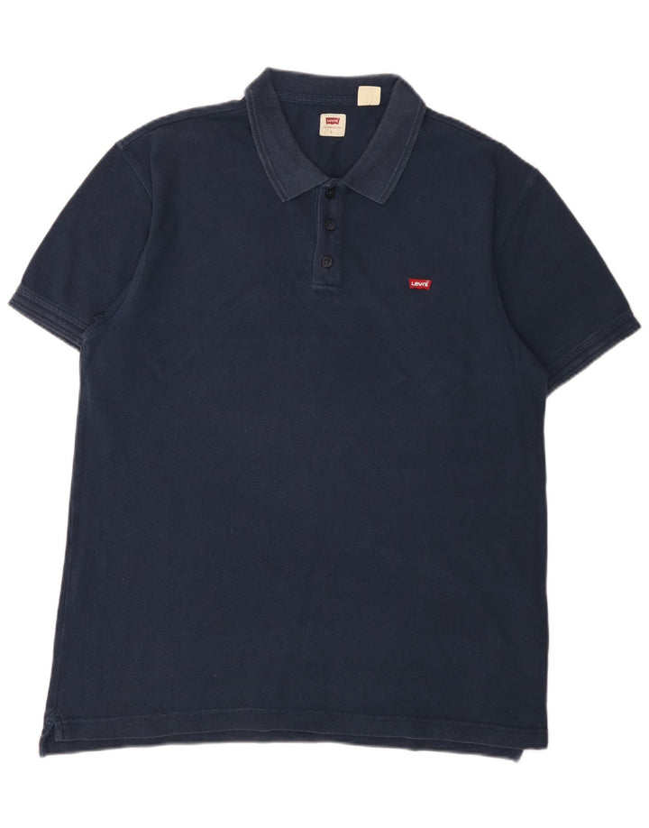 Ανδρικό πουκάμισο πόλο Levi's μεγάλο navy μπλε βαμβακερό