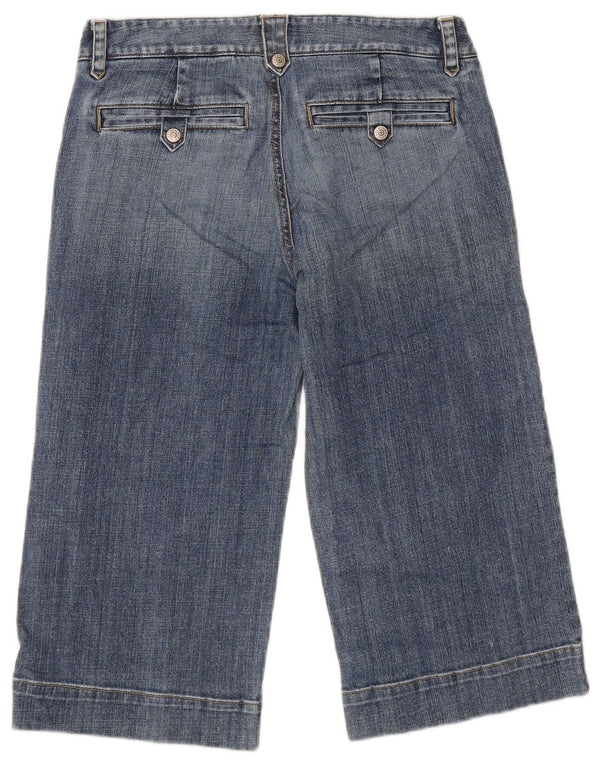 EDDIE BAUER Womens Capri Trousers US 6 Medium W30 L19 Blue Cotton