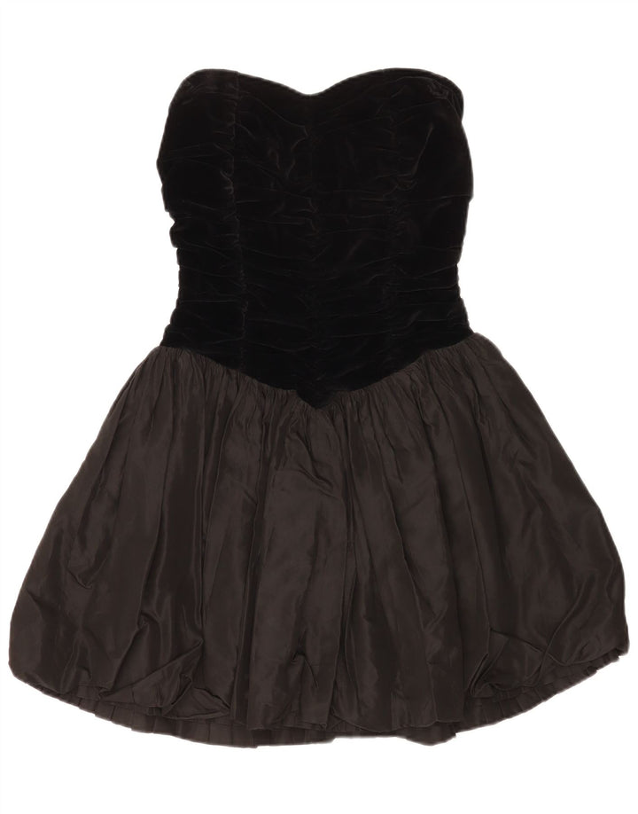 Γυναικείο στράπλες φόρεμα Aria UK 10 Small Black Colourblock