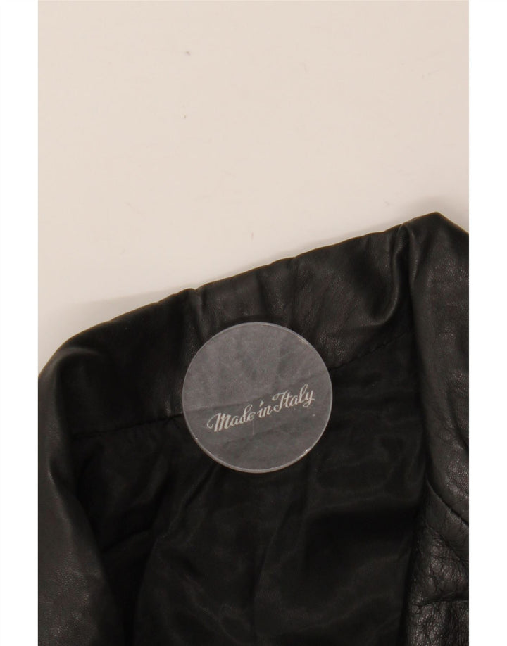 VINTAGE Ανδρικό Δερμάτινο Μπουφάν UK 42 XL Μαύρο Δερμάτινο