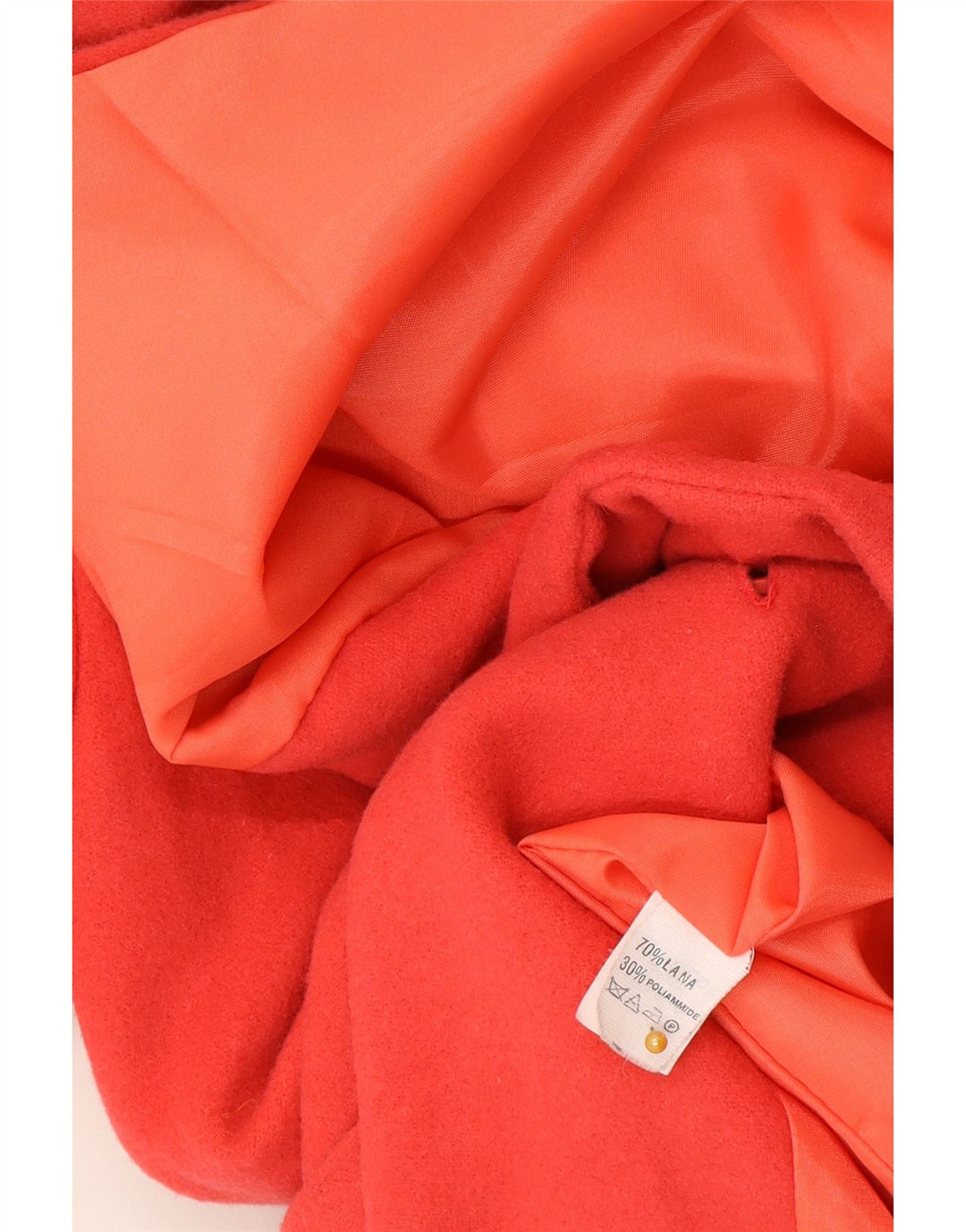 Vintage Γυναικείο Μπουφάν Blazer με 2 Κουμπιά IT 48 XL Κόκκινο μαλλί