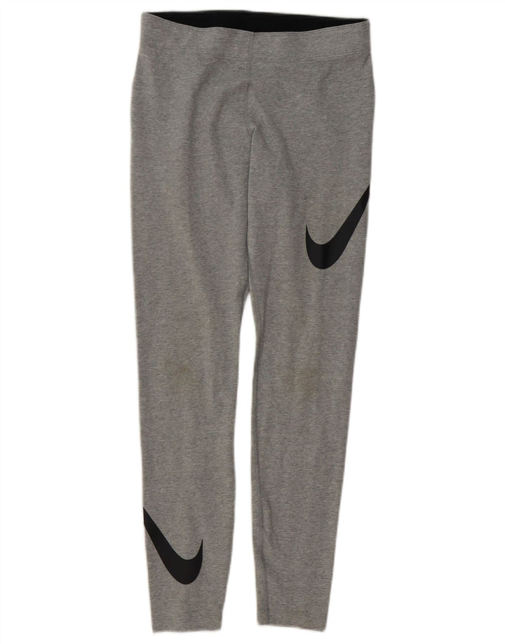 Γυναικεία κολάν Nike UK 14 μεσαίου γκρι βαμβακερά σπορ