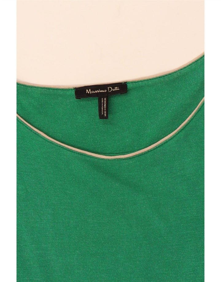 MASSIMO DUTTI Γυναικείο Αμάνικο T-Shirt Φόρεμα UK 12 Medium Green