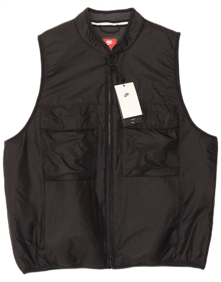 Nike ανδρική επένδυση Gilet UK 38 Medium Black Nylon