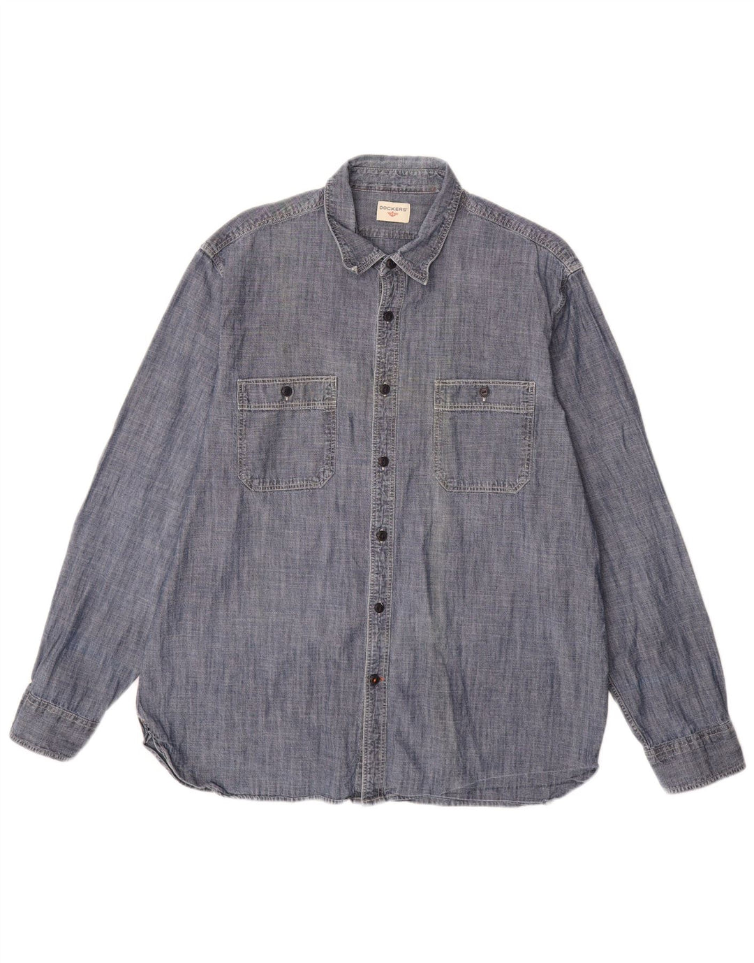 Ανδρικό πουκάμισο DOCKERS Μεγάλο Navy Blue