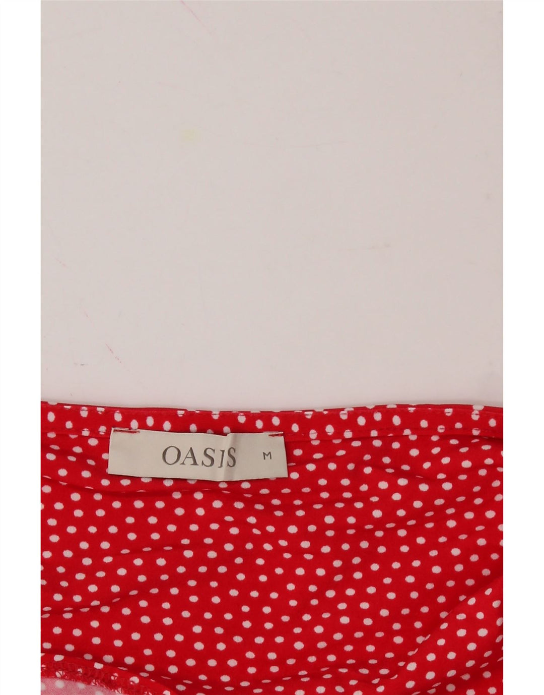 OASIS Womens Wrap Blouse Top UK 12 Medium Red Spotted Polyester Vintage Oasis and Second-Hand Oasis from Messina Hembry 