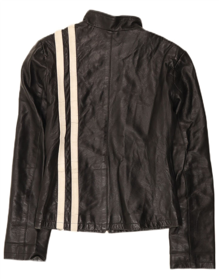 Γυναικείο δερμάτινο μπουφάν BRIXTON UK 10 Small Black Colourblock Leather