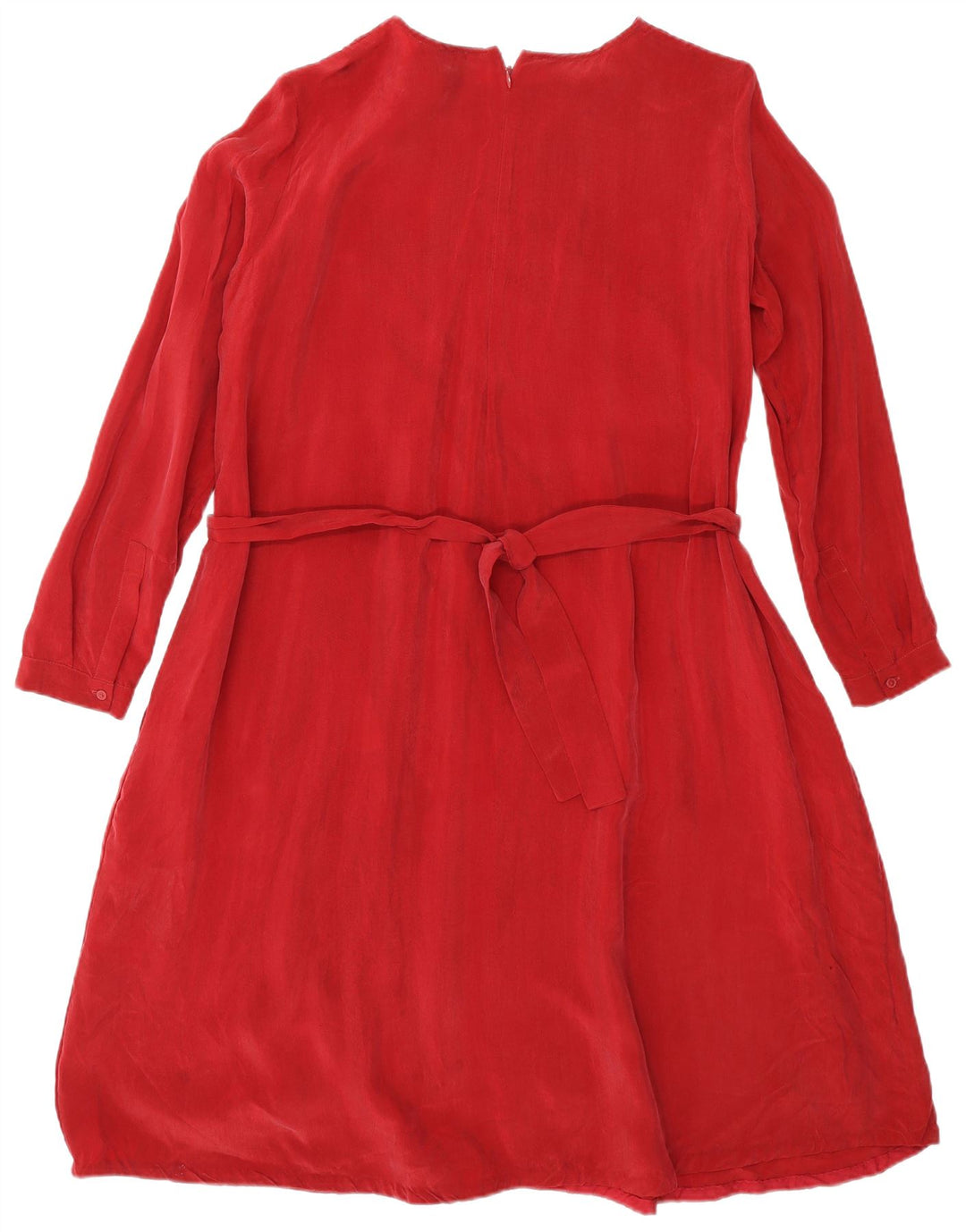 Cos Γυναικείο μακρυμάνικο φαρδύ φόρεμα Basic EU 36 Small Red Cupro